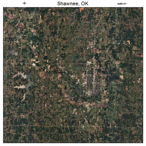 Shawnee, OK air photo map