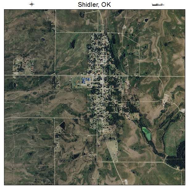 Shidler, OK air photo map