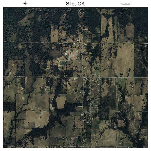 Silo, OK air photo map