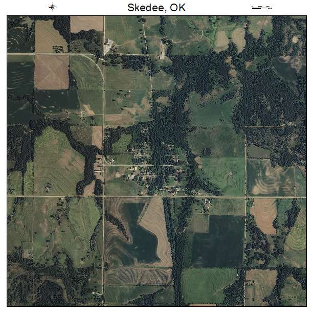 Skedee, OK air photo map