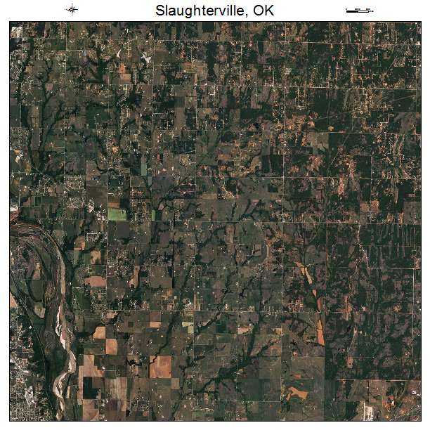 Slaughterville, OK air photo map