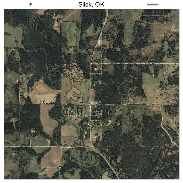 Slick, OK air photo map