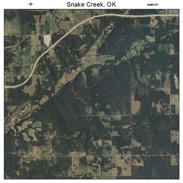 Snake Creek, OK air photo map
