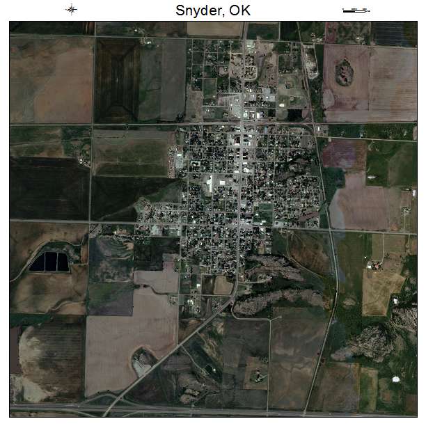 Snyder, OK air photo map