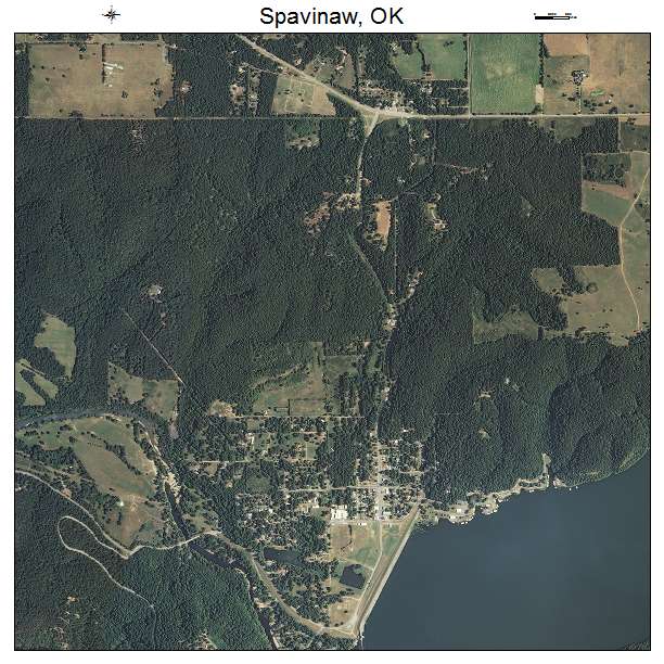 Spavinaw, OK air photo map