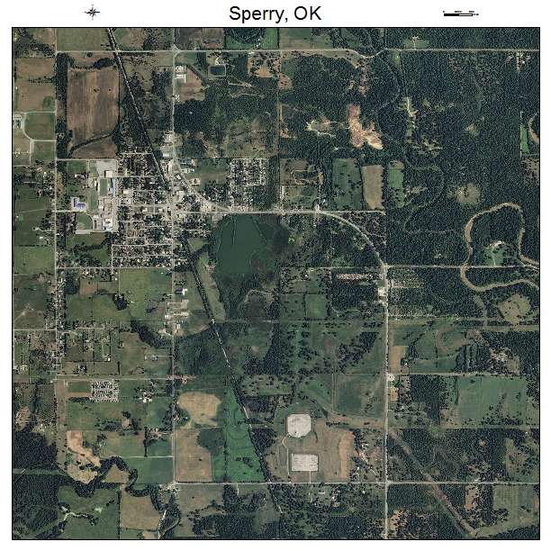 Sperry, OK air photo map
