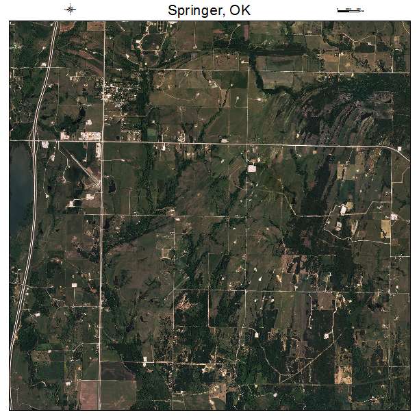 Springer, OK air photo map