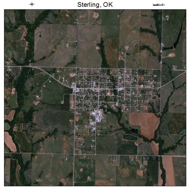 Sterling, OK air photo map