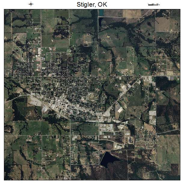 Stigler, OK air photo map