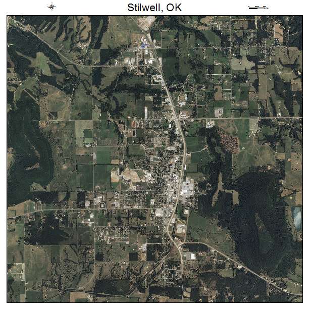 Stilwell, OK air photo map