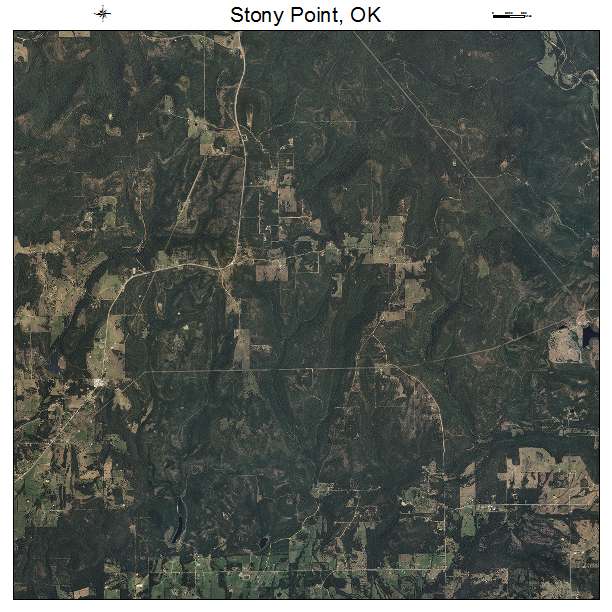 Stony Point, OK air photo map