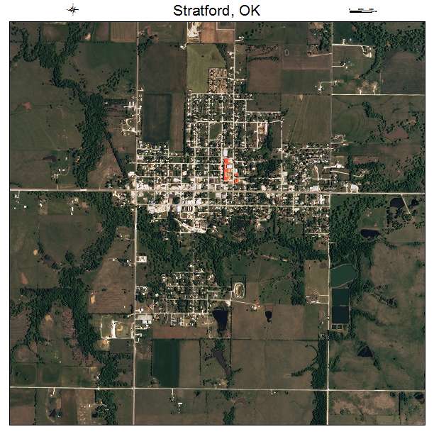 Stratford, OK air photo map