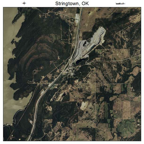 Stringtown, OK air photo map