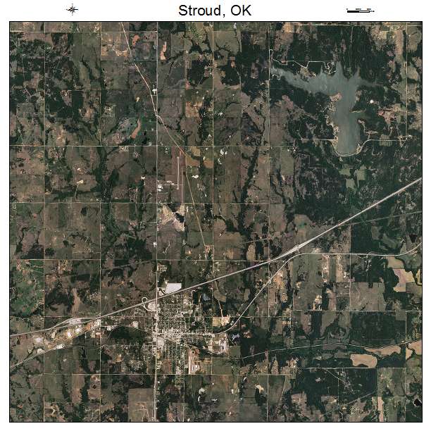 Stroud, OK air photo map