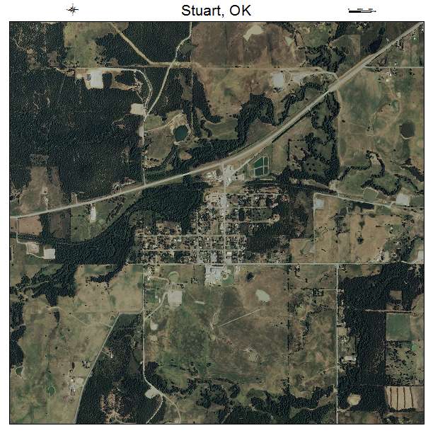 Stuart, OK air photo map