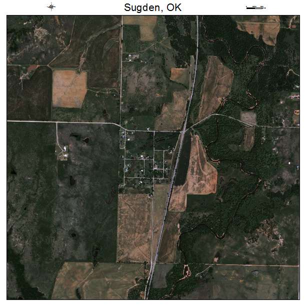 Sugden, OK air photo map
