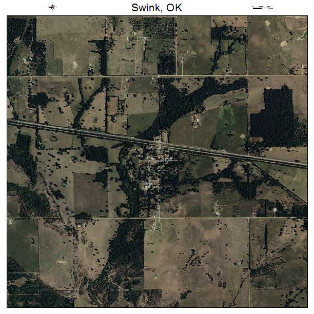 Swink, OK air photo map