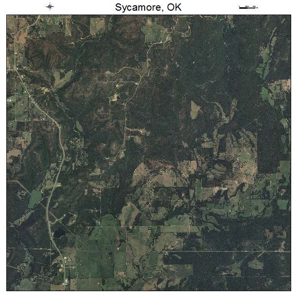Sycamore, OK air photo map