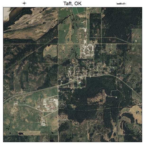 Taft, OK air photo map