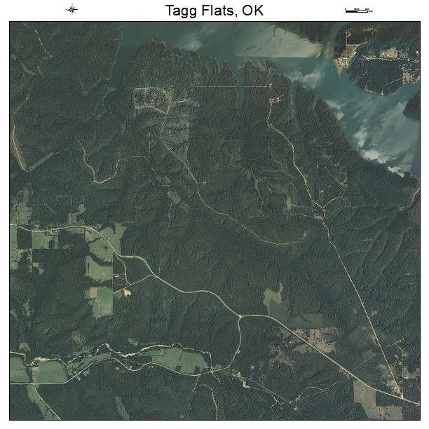 Tagg Flats, OK air photo map