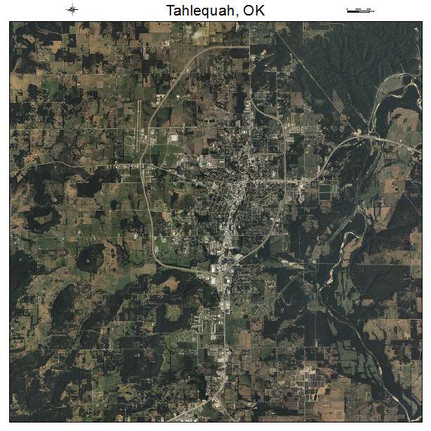Tahlequah, OK air photo map