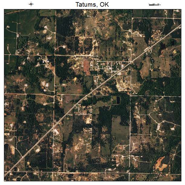 Tatums, OK air photo map