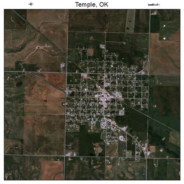 Temple, OK air photo map