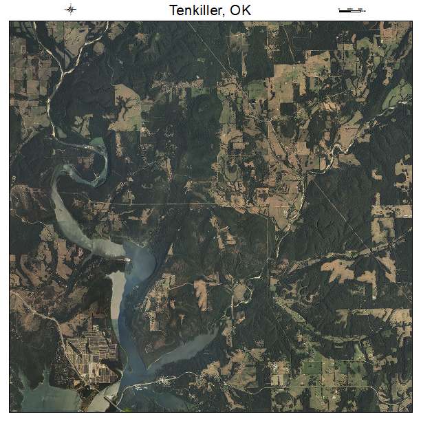 Tenkiller, OK air photo map