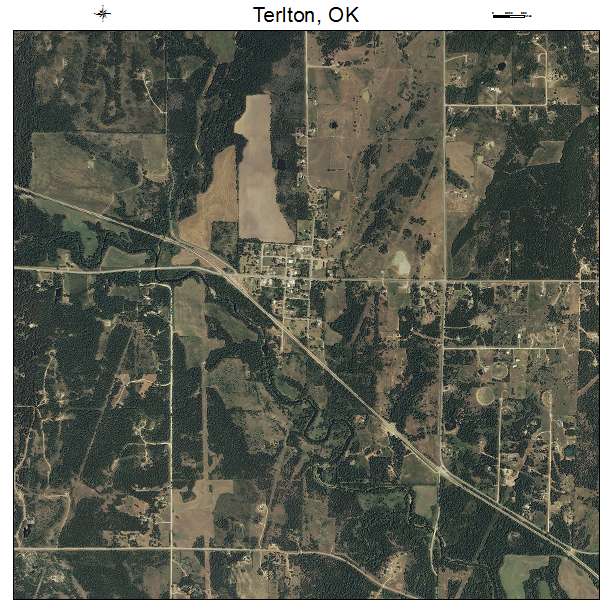 Terlton, OK air photo map