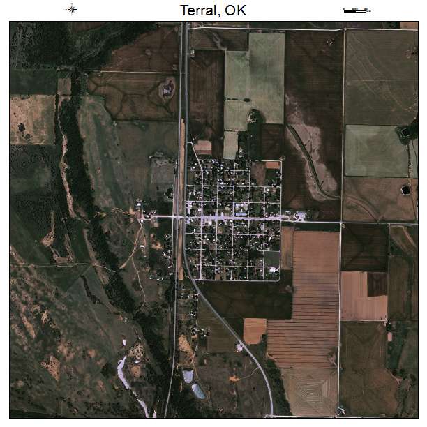 Terral, OK air photo map