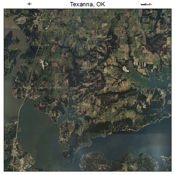 Texanna, OK air photo map