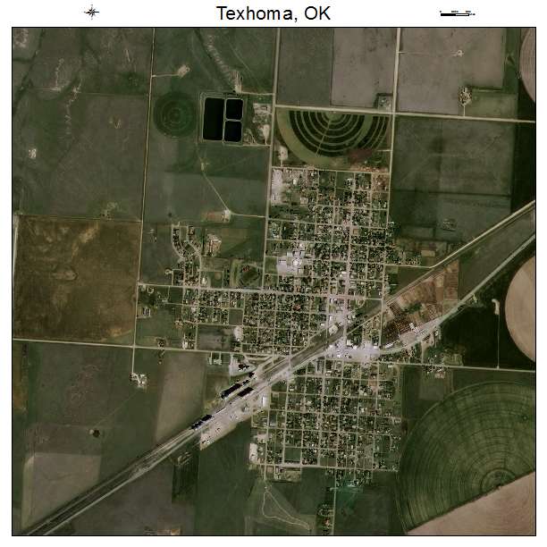 Texhoma, OK air photo map