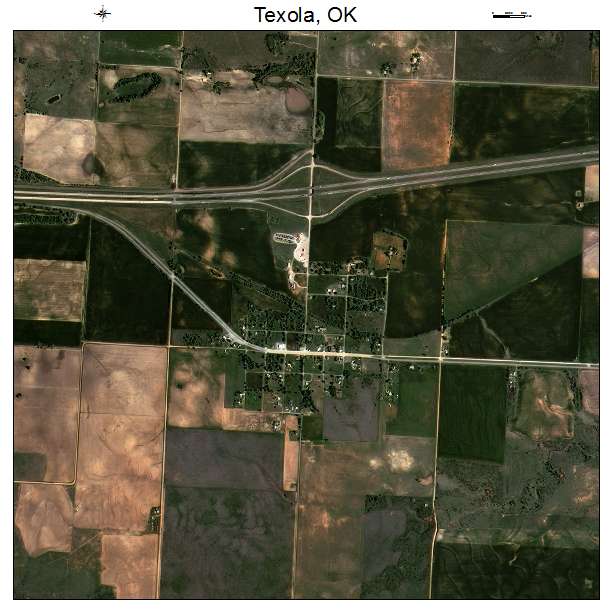 Texola, OK air photo map