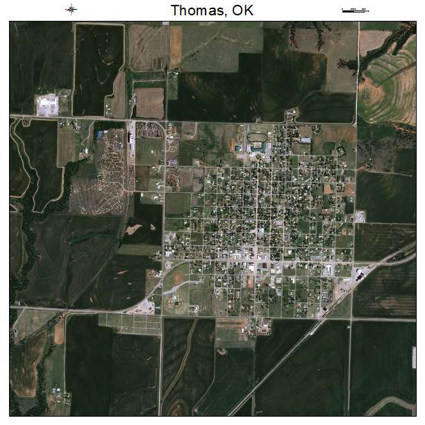 Thomas, OK air photo map