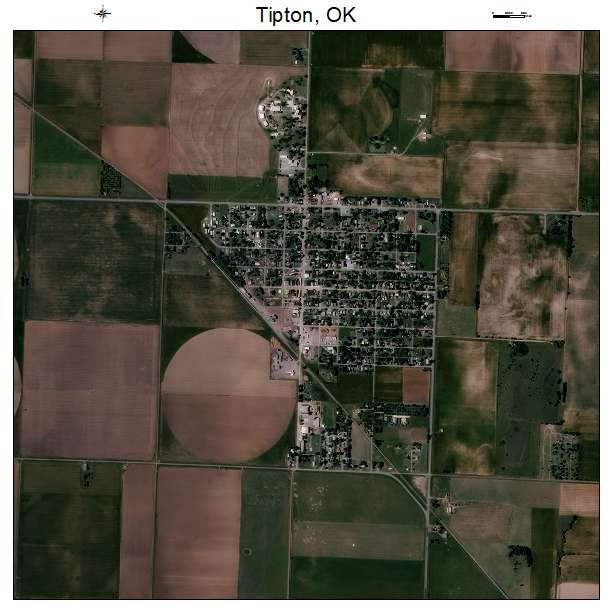 Tipton, OK air photo map