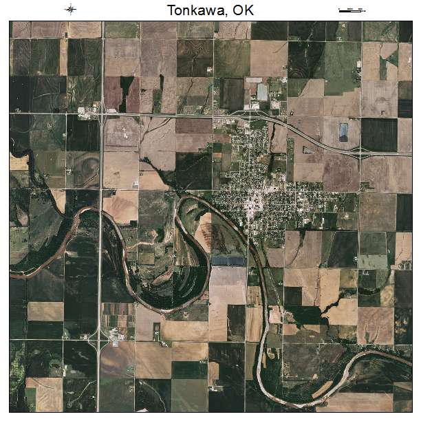 Tonkawa, OK air photo map