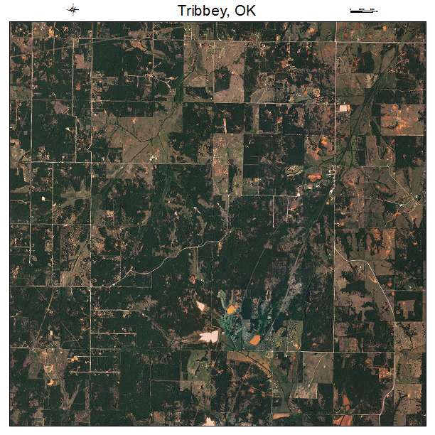 Tribbey, OK air photo map