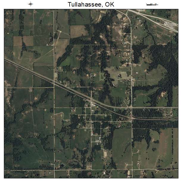 Tullahassee, OK air photo map