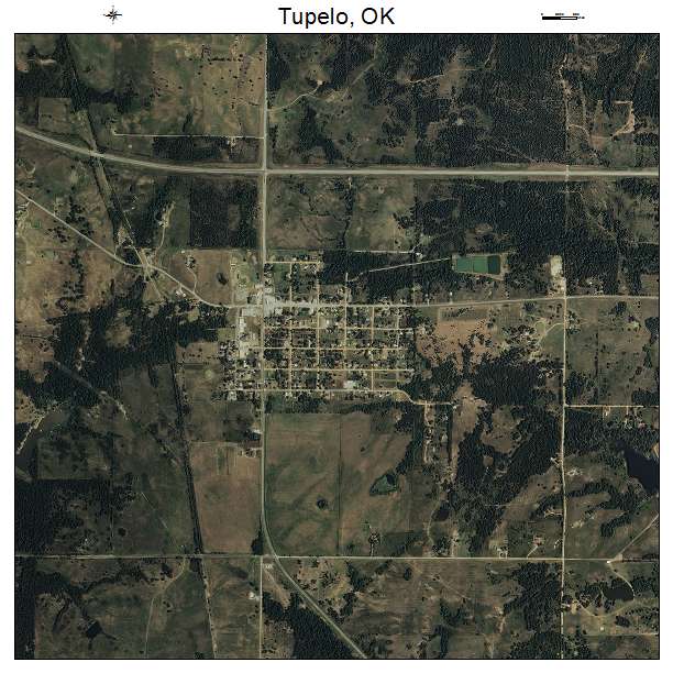 Tupelo, OK air photo map