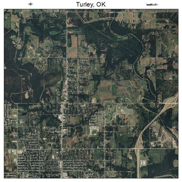 Turley, OK air photo map