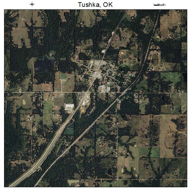 Tushka, OK air photo map
