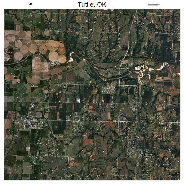 Tuttle, OK air photo map