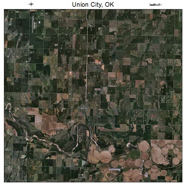 Union City, OK air photo map