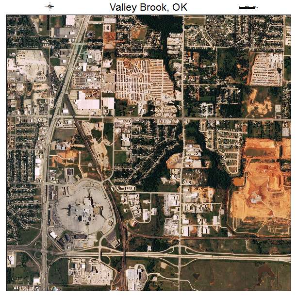 Valley Brook, OK air photo map