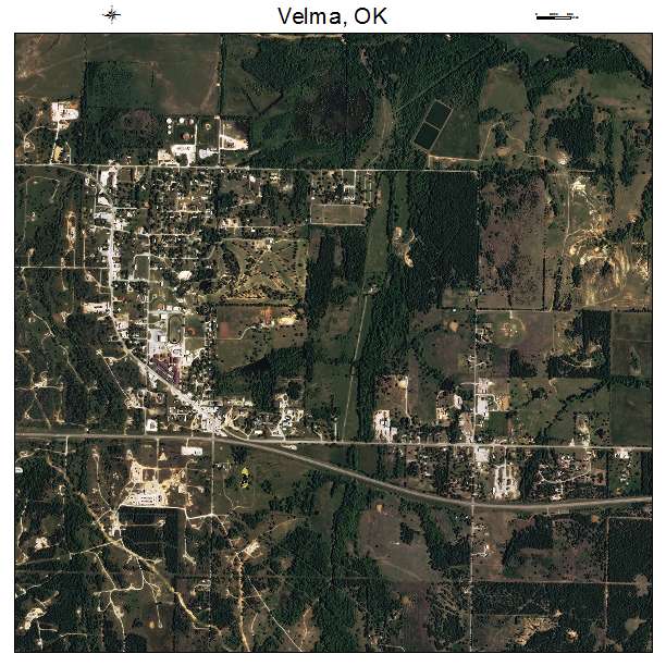 Velma, OK air photo map