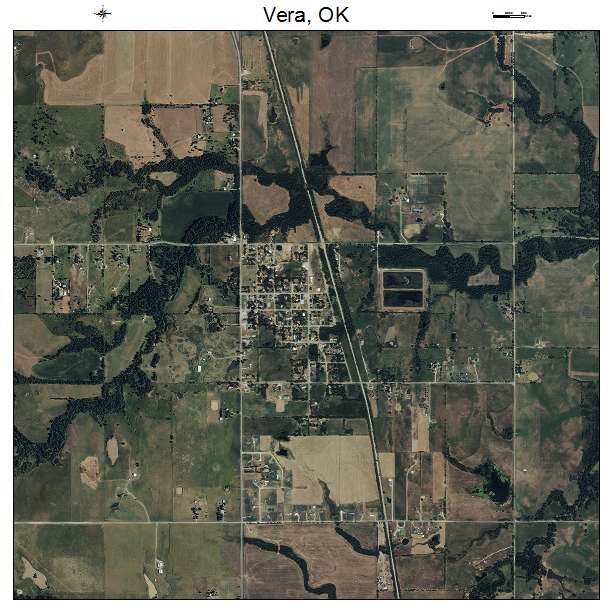 Vera, OK air photo map