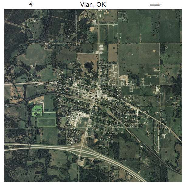 Vian, OK air photo map