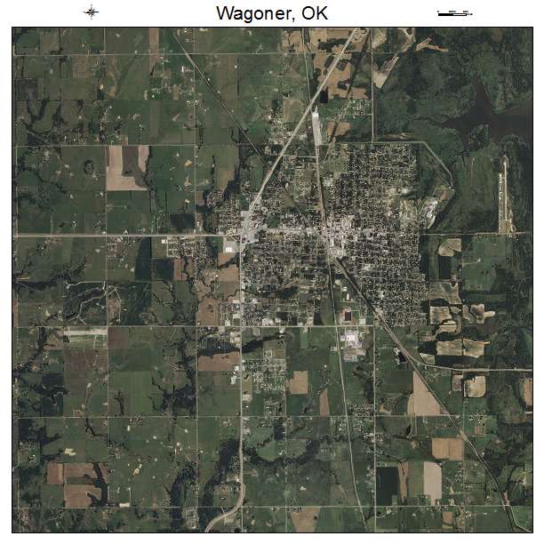Wagoner, OK air photo map