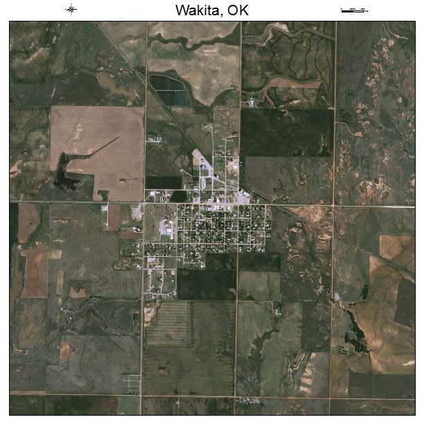 Wakita, OK air photo map