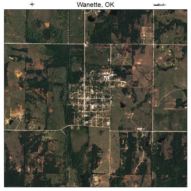 Wanette, OK air photo map